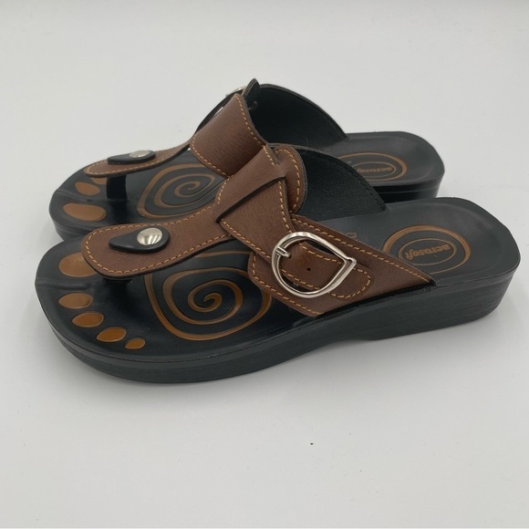 Aerosoft Freedom Arch Support T-Strap Thong Flip Flops Sandals Shoes Size 7 - Picture 5 of 7